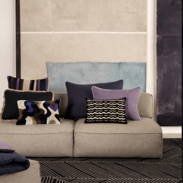 Interieur met vloerkleed Elitis Zen Minuit TA 144-80-04