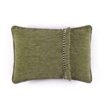 Groen kussentje Elitis happy-co-270-65-02 met passement