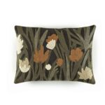 Gebloemd kussen Elitis kumori-co-274-80-02 inzwart