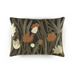 Gebloemd kussen Elitis kumori-co-274-80-02 inzwart