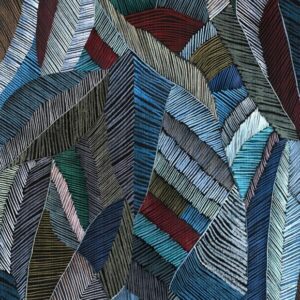 Arte Decors panoramiques Chintz behang in kleur Ultramarine (73100A) - Product close-up