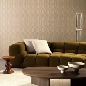 Arte Essentials Luxor Delta behang in kleur Toffee (19400) - Interieur impressie