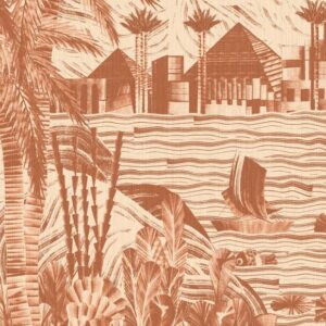 Arte Essentials Luxor Thebe behang in kleur Terra (19461) - Product close-up