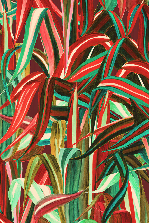 Arte Decors panoramiques Java behang in kleur Cherry (72010A) - Product close-up