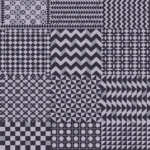 Illustratie van Fornasetti-geometrisch behang Geometrico in zwart wit