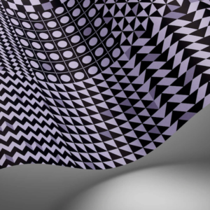 Illustratie van Fornasetti-geometrisch behang Geometrico in zwart wit