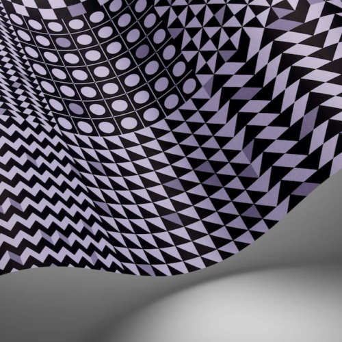 Illustratie van Fornasetti-geometrisch behang Geometrico in zwart wit