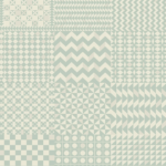 Illustratie van Fornasetti-geometrisch behang Geometrico in licht blauw