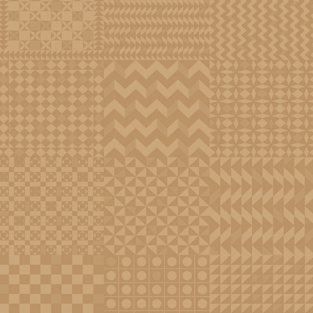 Illustratie van Fornasetti-geometrisch behang Geometrico in goud