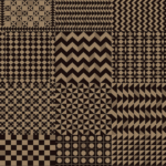 Illustratie van Fornasetti-geometrisch behang Geometrico in goud