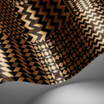 Illustratie van Fornasetti-geometrisch behang Geometrico in goud