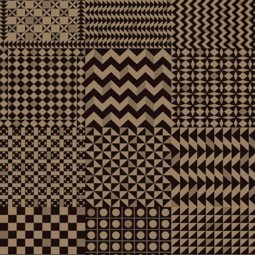 Illustratie van Fornasetti-geometrisch behang Geometrico in goud