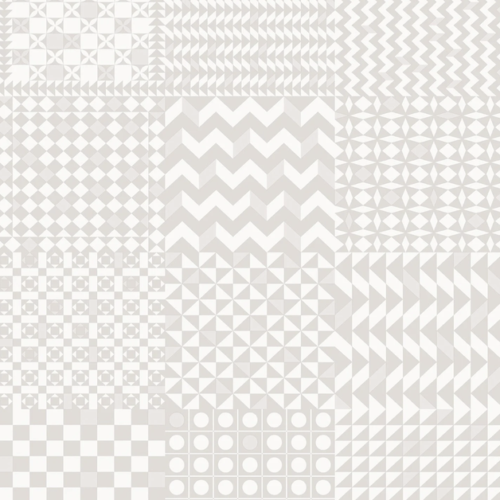 Illustratie van Fornasetti-geometrisch behang Geometrico in creme