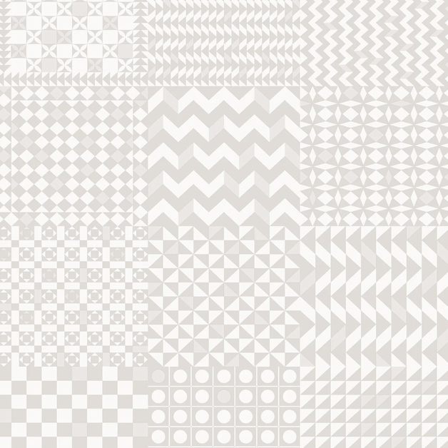 Illustratie van Fornasetti-geometrisch behang Geometrico in creme