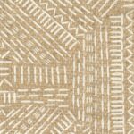 Handgemaakt beige raffia behang Elitis Origine Alfabet RM 1108-02