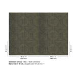 Patroon van Raffia behang in zwart met geometrisch patroon: Elitis Origine Alfabet RM 1108-67