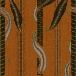 Arte Indienne Kerala behang in kleur Tangerine (18322) - Product close-up