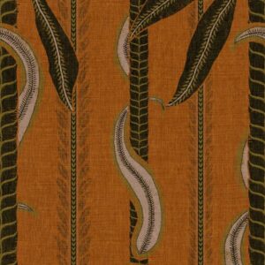 Arte Indienne Kerala behang in kleur Tangerine (18322) - Product close-up