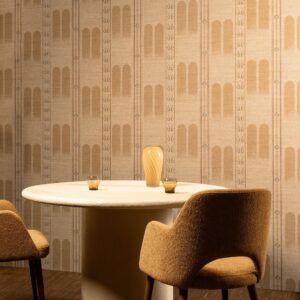 Arte Indienne Poona behang in kleur Cinnamon (18300) - Interieur impressie