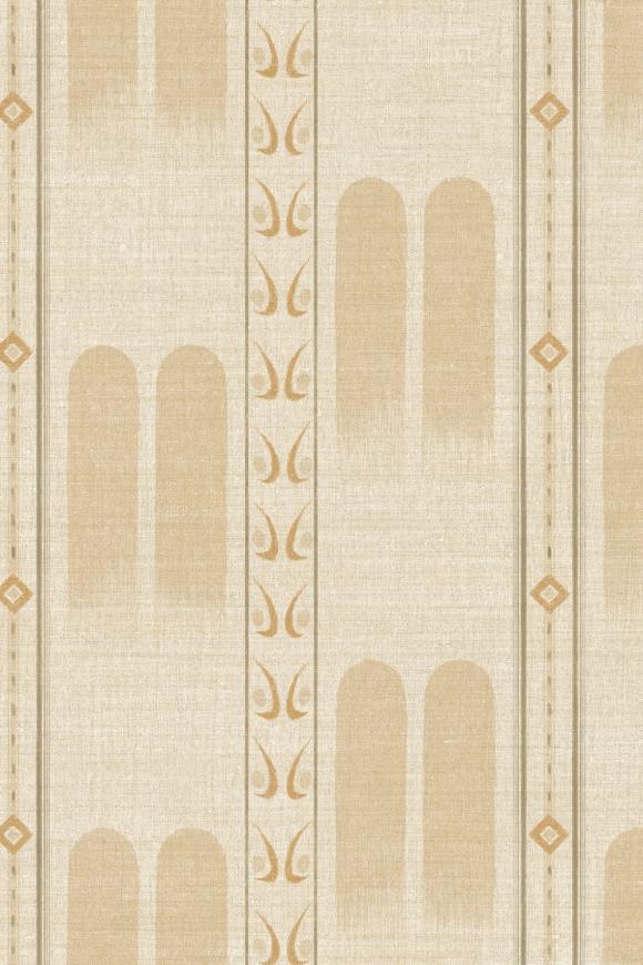 Arte Indienne Poona behang in kleur Cream (18302) - Product close-up