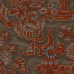 Arte Les Tapisseries Brocade behang in kleur Vermilion (97840) - Product close-up