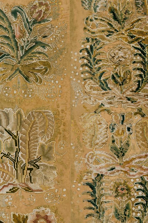 Arte Les Tapisseries Ornement behang in kleur Ochre (97890) - Product close-up