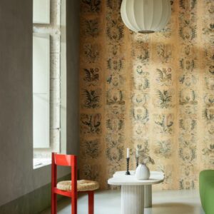 Arte Les Tapisseries Ornement behang in kleur Ochre (97890) - Interieur impressie