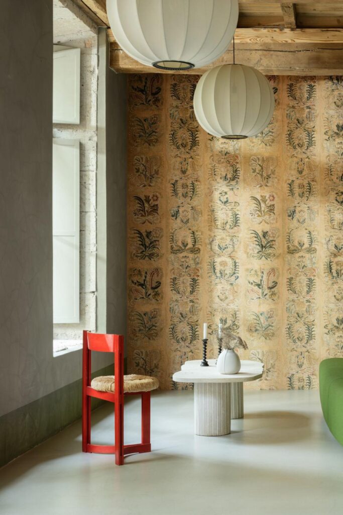 Arte Les Tapisseries Ornement behang in kleur Ochre (97890) - Interieur impressie