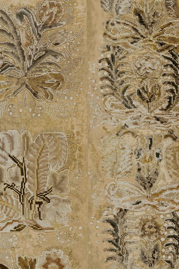 Arte Les Tapisseries Ornement behang in kleur Cloth (97892) - Product close-up