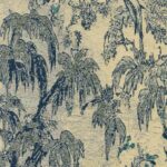 Arte Les Tapisseries Ramage behang in kleur Blue Straw (97832) - Product close-up