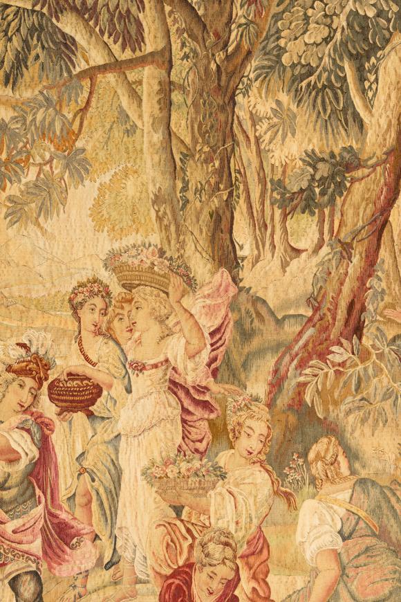 Arte Les Tapisseries Récolte des Fleurs behang in kleur Sunset Gold (97880) - Product close-up