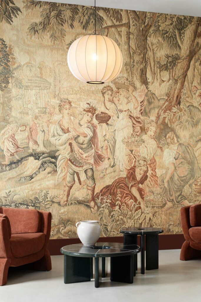 Arte Les Tapisseries Récolte des Fleurs behang in kleur Morning Light (97881) - Interieur impressie