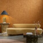 Arte Memphis Amarna behang in kleur Camel (23400) - Interieur impressie