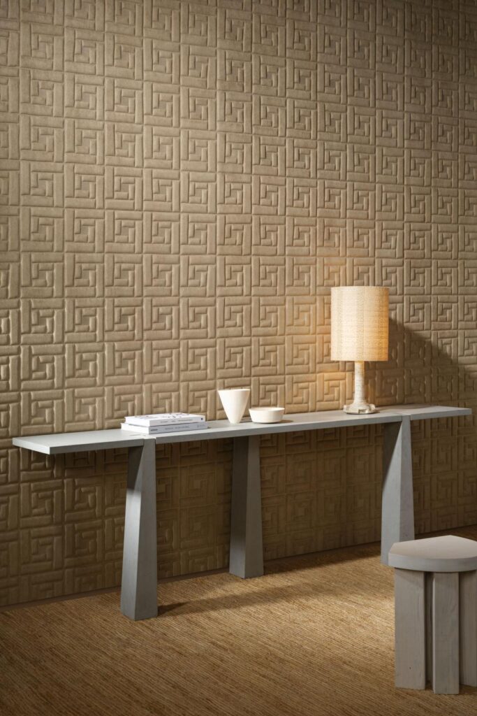 Arte Memphis Sakkara behang in kleur Bister (23410) - Interieur impressie