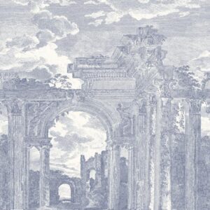 Arte Decors panoramiques Rovine behang in kleur Denim Blue (42561A) - Product close-up