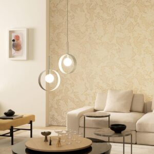 Arte Zephyr Avra behang in kleur Eggshell (48641) - Interieur impressie