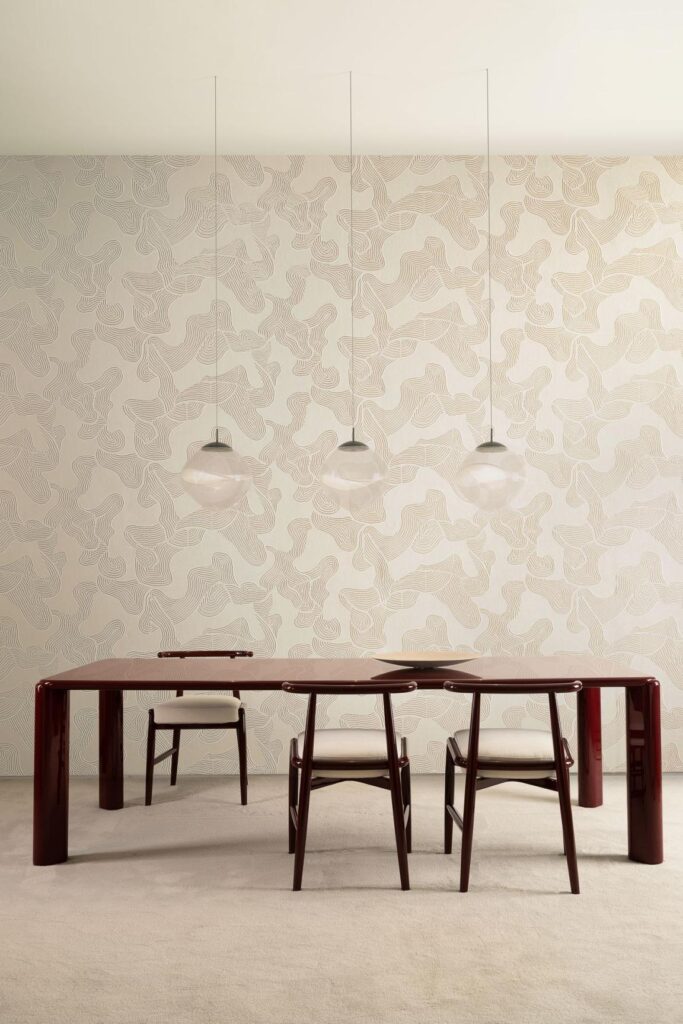 Arte Zephyr Eolian behang in kleur Nougat (48620) - Interieur impressie