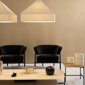 Arte Zephyr Kinisi behang in kleur Copper (48602) - Interieur impressie