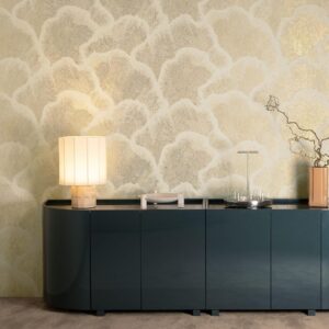 Arte Zephyr Nefeli behang in kleur White gold (48630) - Interieur impressie