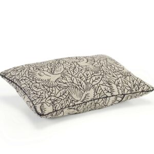 sierkussen eltis casoar-co-268-88-02 met vogelpatroon in zwart wit