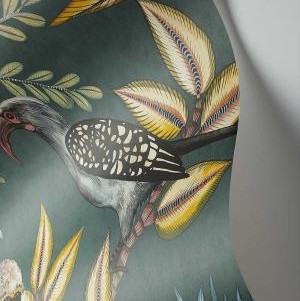 Het aapjes behang Savuti van Cole and Son wallpaper Ardmore. detail 1006
