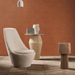 Interieur weergave van het CASAMANCE - Le Velours 2 Johara 74393840 behang in Orange brulee