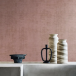 interieur weergave van behang CASAMANCE - Le Velours 2 Johara 74394248 in roze kleur Peche