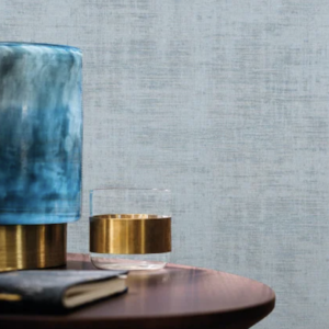 Muur toepassin van het CASAMANCE - Le Velours 2 Johara 74396084 behang in de kleur Bleu ciel