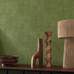 Groen Casamance Johara 74395778 behang in de kleur Green peas