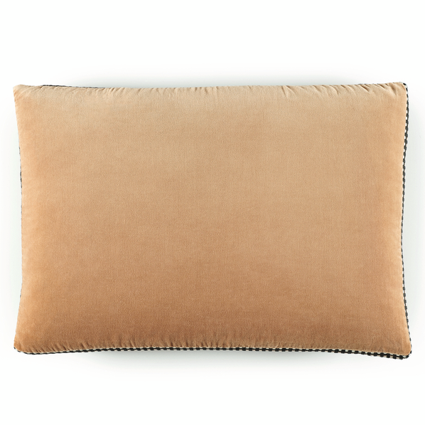 Noisette velours kussen Elitis CO 226-79-03 met passement