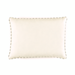 Wit linnen Elitis Gaia CO 271-03-02 kussen met bordure rand