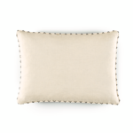 Creme linnen Elitis Gaia CO 271-03-02 kussen met bordure rand