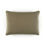 2 kleurig linnen kussen Elitis Gaia CO 271-65-02 geel en bruin