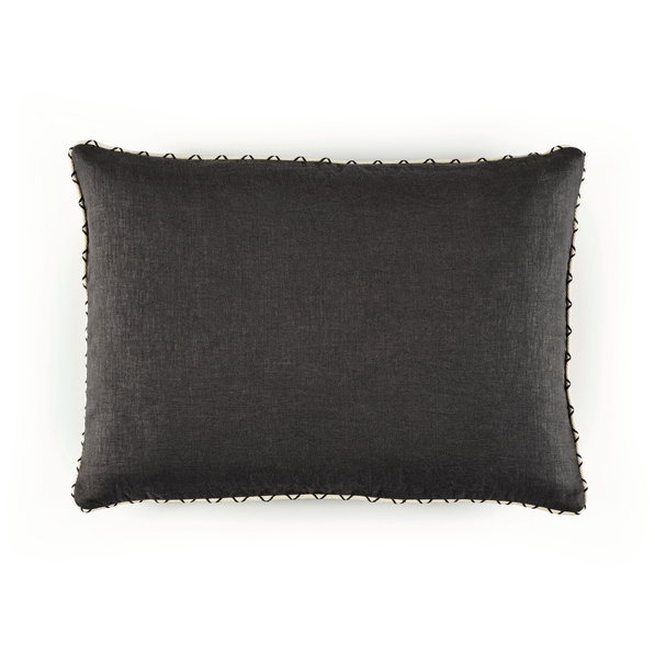 Linnen kussen Elitis Gaia CO 271-76-02 - 2 bruin en zalm kleur